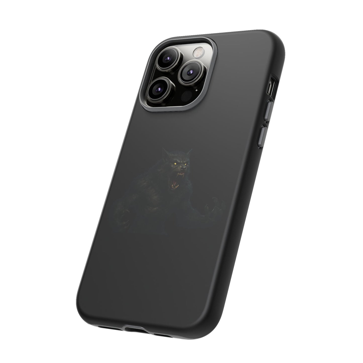 Werewolf Phone Case, Tough Cases, Black Panther Design, Gift for Animal Lovers, Phone Accessories, Fierce Phone Protection - TRV