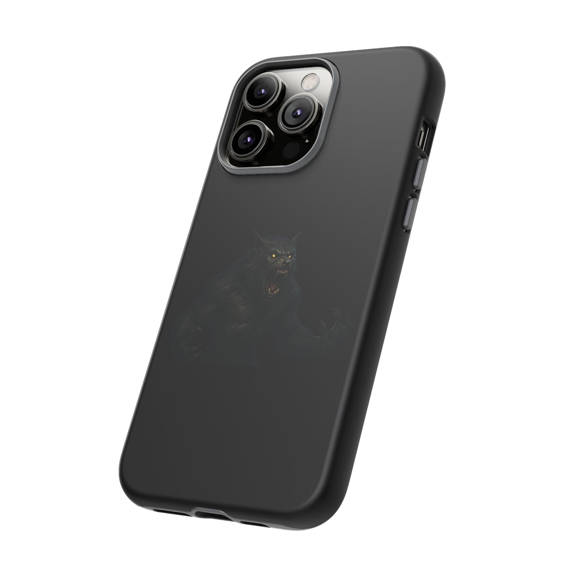 Werewolf Phone Case, Tough Cases, Black Panther Design, Gift for Animal Lovers, Phone Accessories, Fierce Phone Protection - TRV