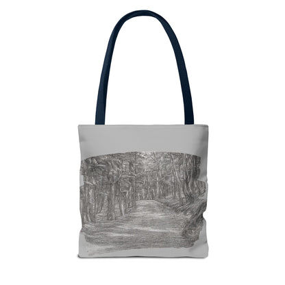 Scenic Path Tote Bag, Reversible Tote, Eco-Friendly Shopper, Outdoor Adventure Bag, Gift for Nature Lovers, Stylish Carryall - TRV