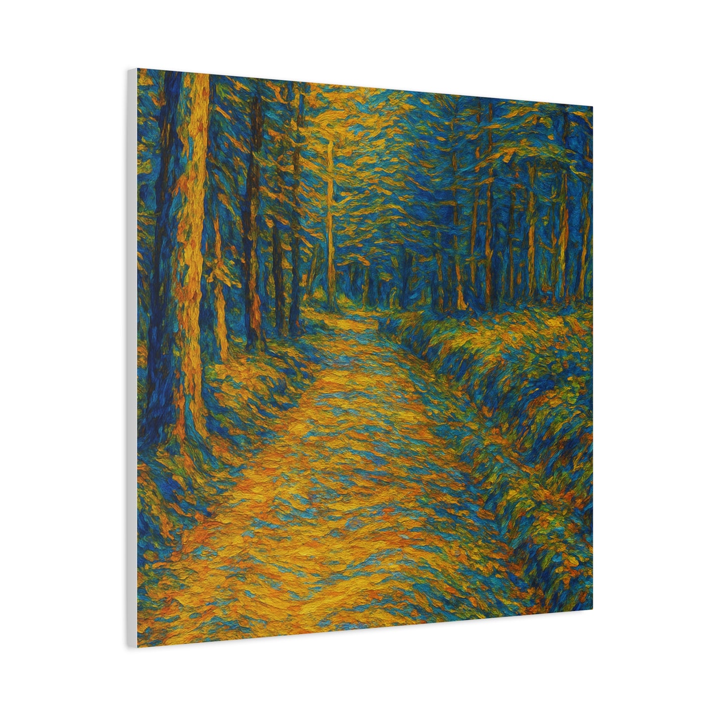 Van Gogh Style Forest Canvas Art | Nature Wall Decor, Home Office Accent, Gift for Nature Lovers, Gallery Wrapped, Living Room Wall Art - TRV