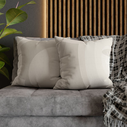 Neutral Abstract Swirl Pillowcase | Square Pillowcase, Spun Polyester