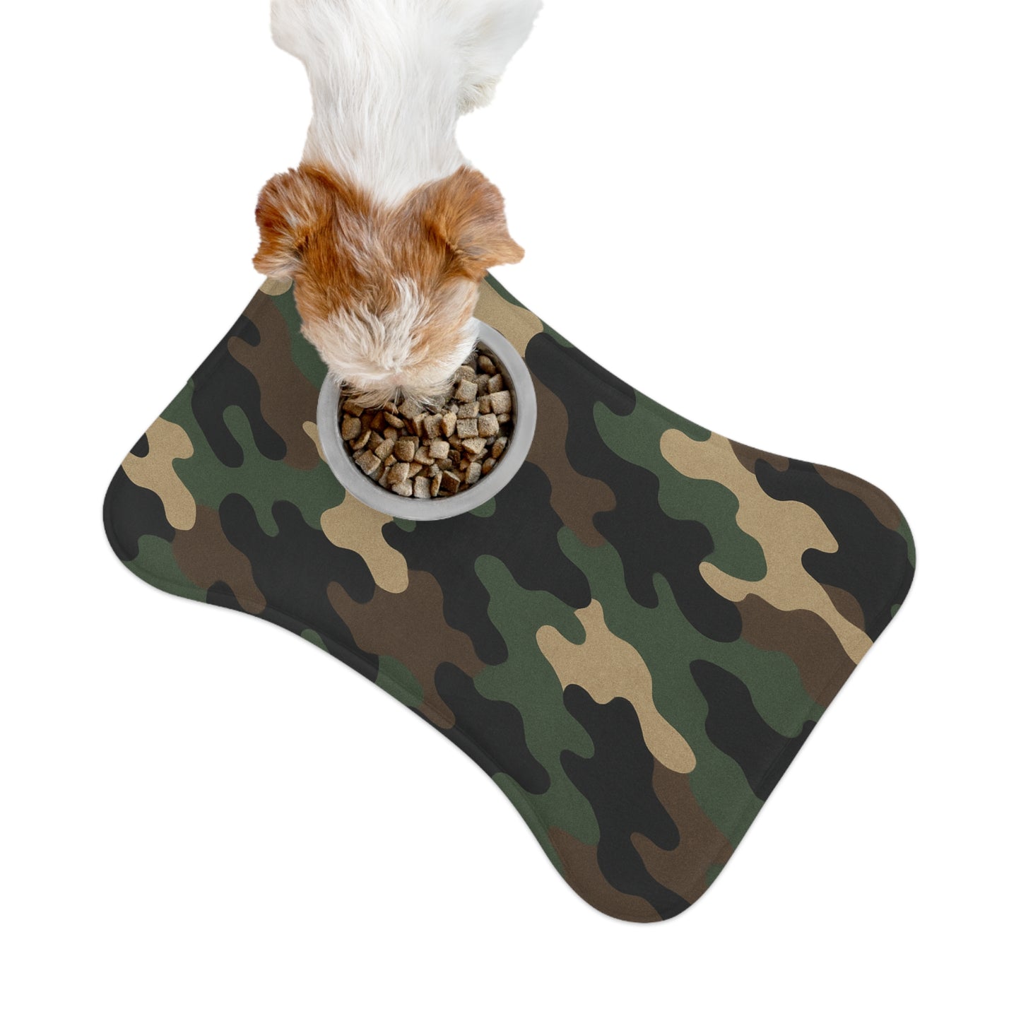Camo Pet Feeding Mat — Waterproof Non‑Slip Placemat for Dogs & Cats