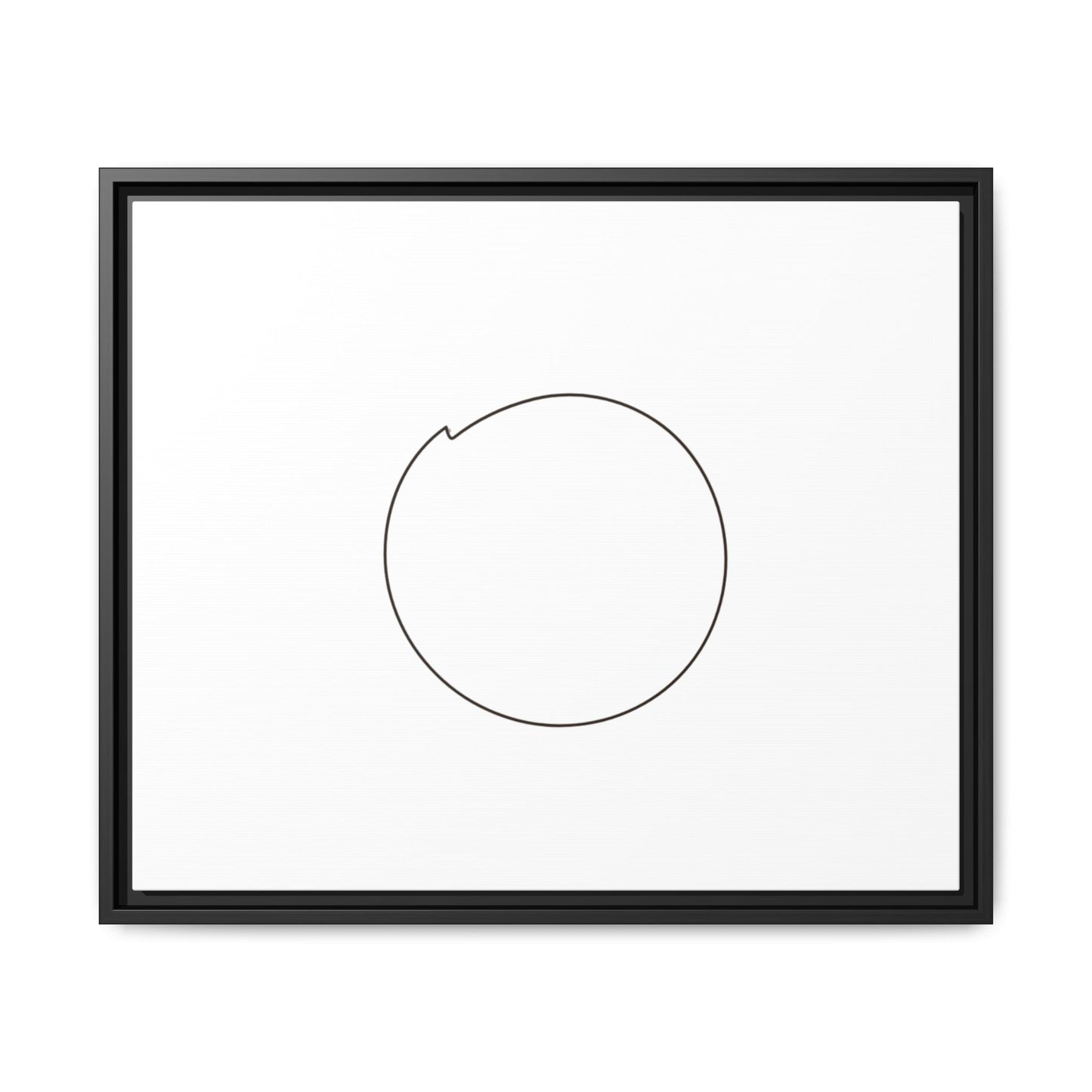 Minimal Circle Line Matte Canvas Framed | Modern Abstract Wall Art