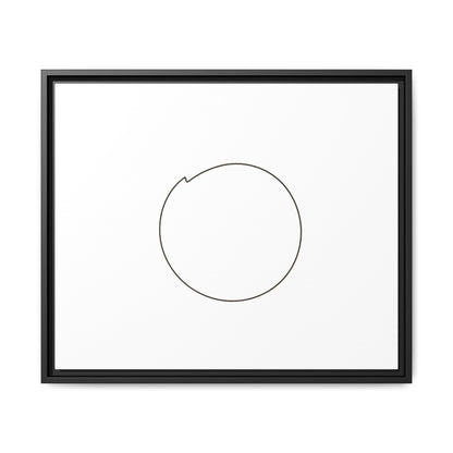Minimal Circle Line Matte Canvas Framed | Modern Abstract Wall Art