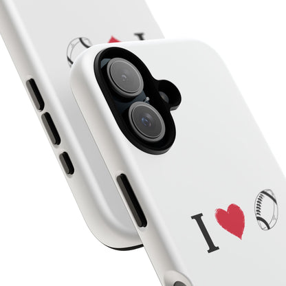 Football Love Phone Case - Tough Cases, Unique Sports Lover Gift, Personalized Cellphone Cover, Birthday Present, Sports Equipment - TRV