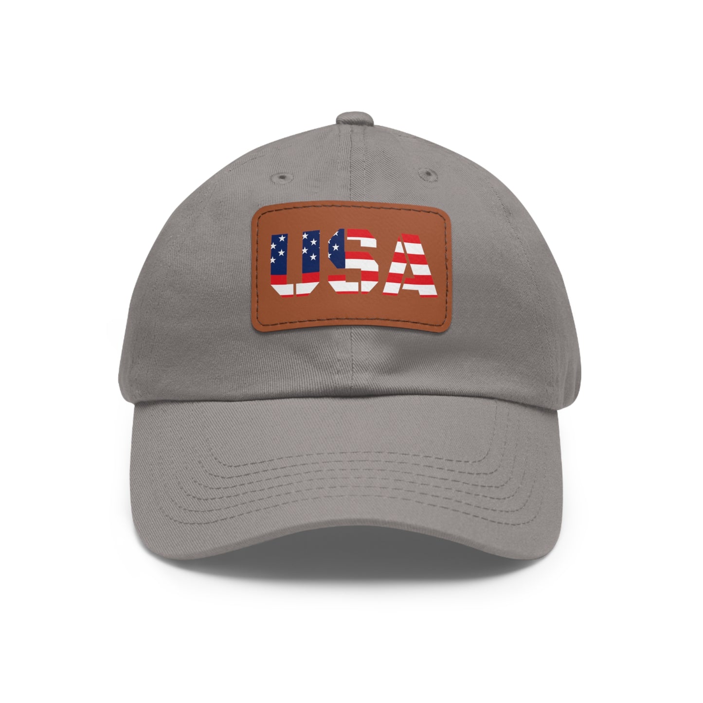 Dad Hat with Leather Patch (Rectangle)