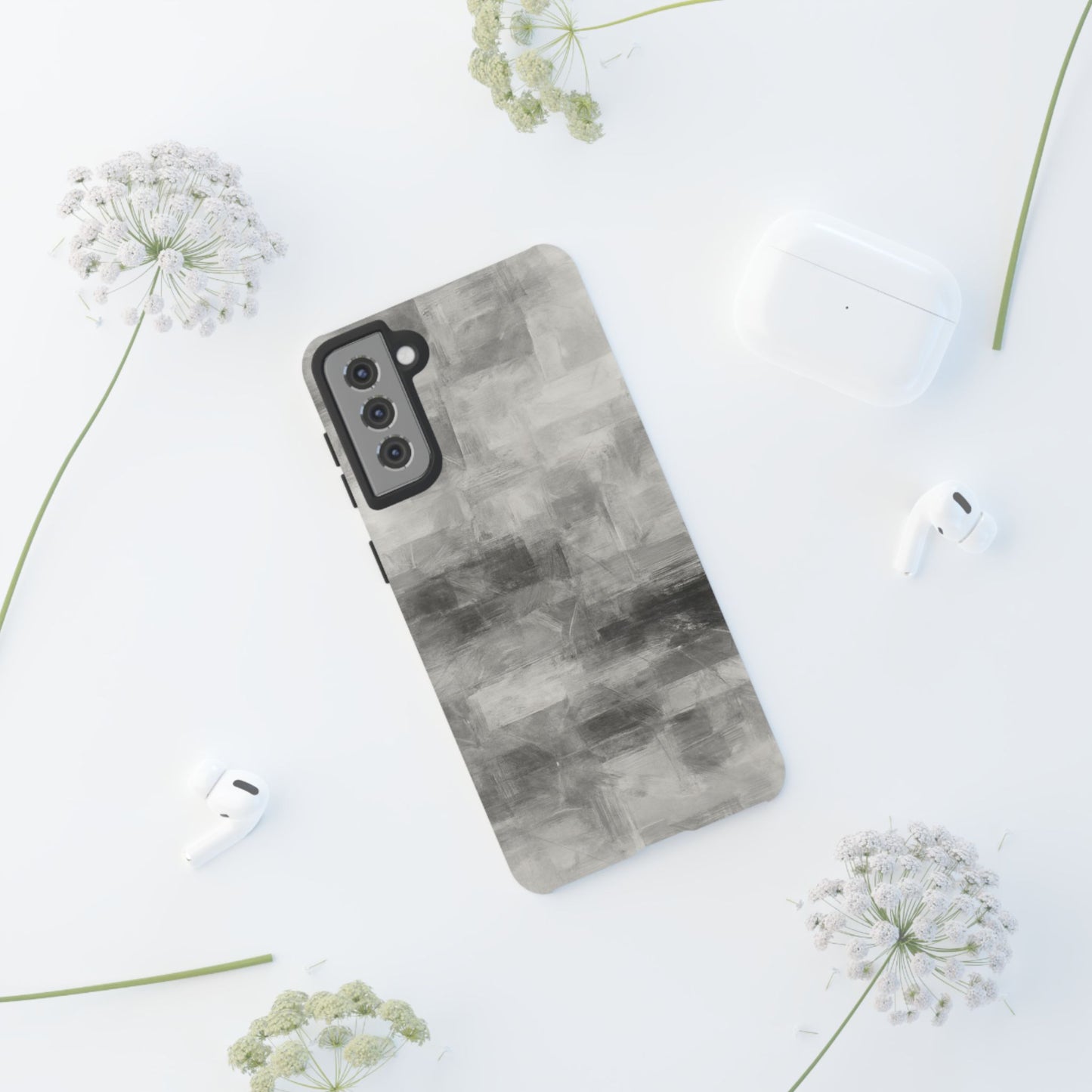 Stylish Phone Case for Tough Protection, Marble Grey Design, Customizable Gift for Her, Unisex Mobile Accessory, Birthday Present, [...] - TRV