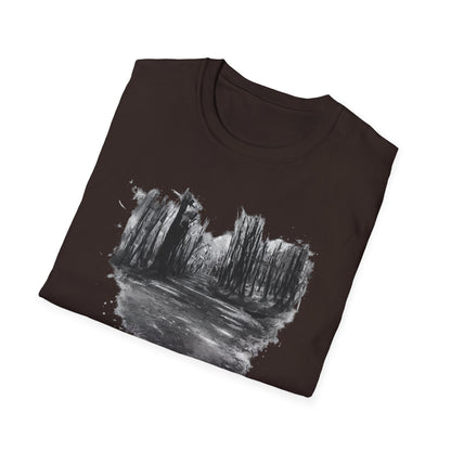 Minimalist Nature-Inspired Unisex Softstyle T-Shirt, Casual Wear, Everyday Style, Gift for Nature Lovers, Eco-Friendly Fashion
