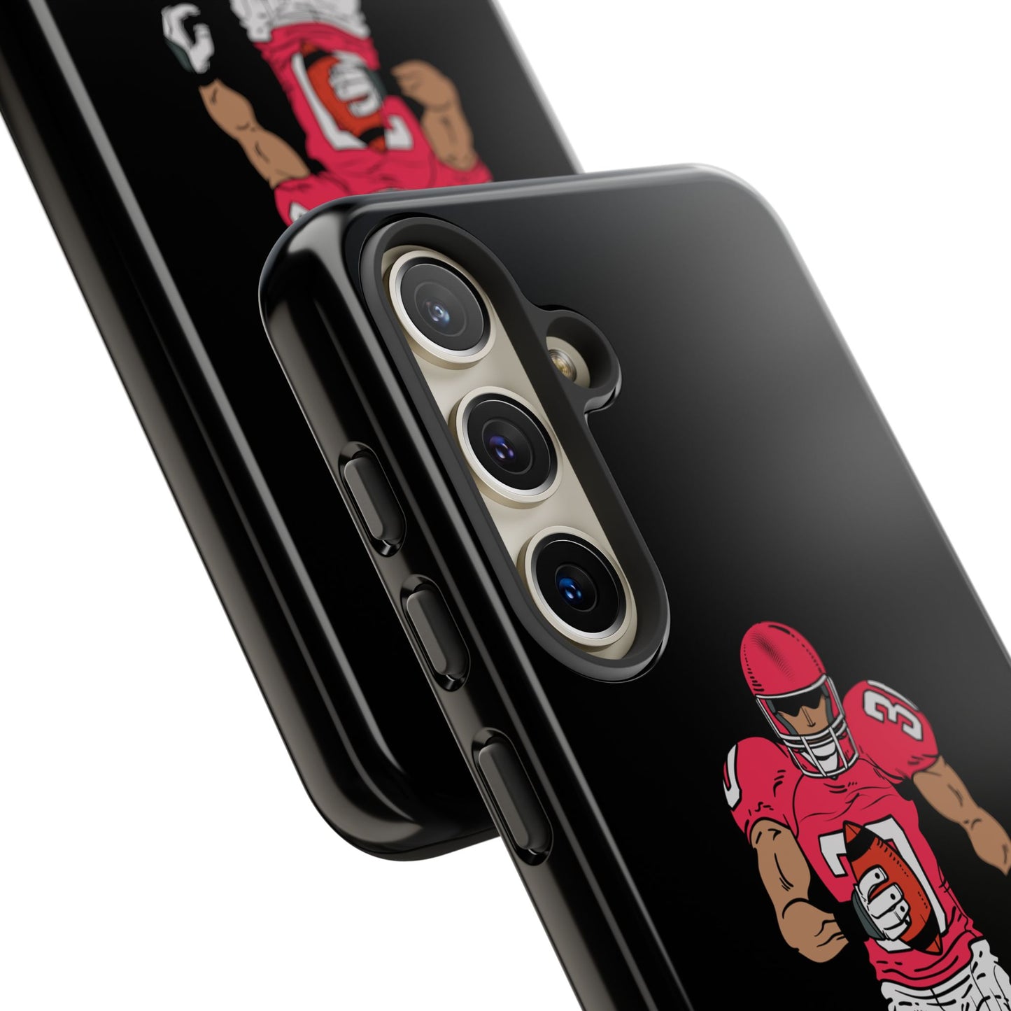 Football Player Tough Phone Case – Protective Black Sports iPhone Case