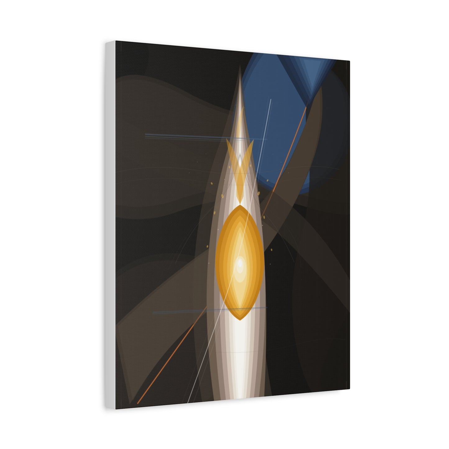 Abstract Geometric Flame Canvas | Matte Stretched Canvas 1.25"