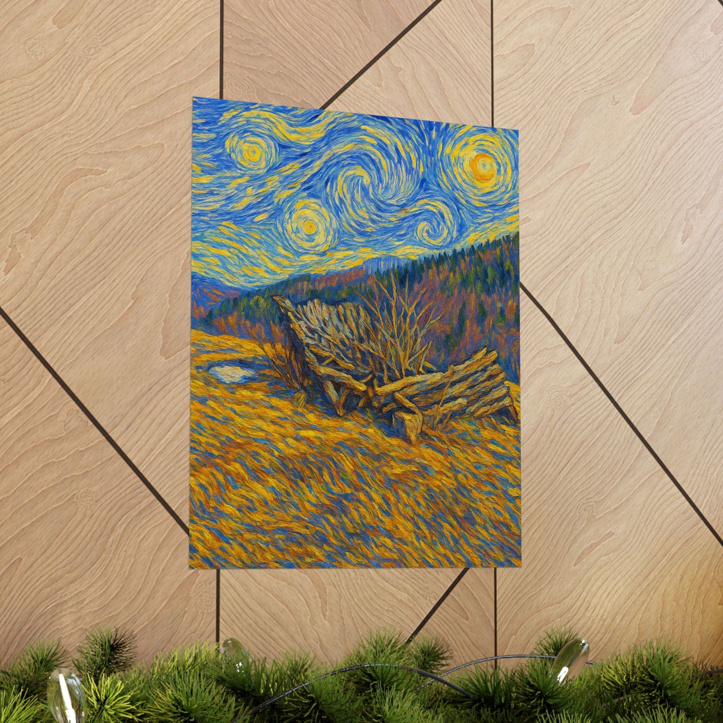 Matte Vertical Posters of Starry Night - Art Print for Home Decor, Wall Art, Gift for Art Lovers, Bacground for Celebrations - TRV