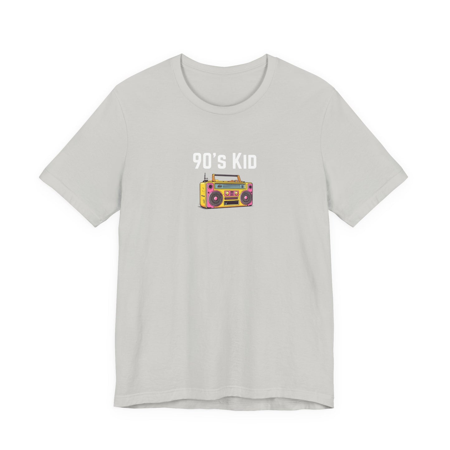 Retro Boombox Tee — 90s Kid Graphic T-Shirt