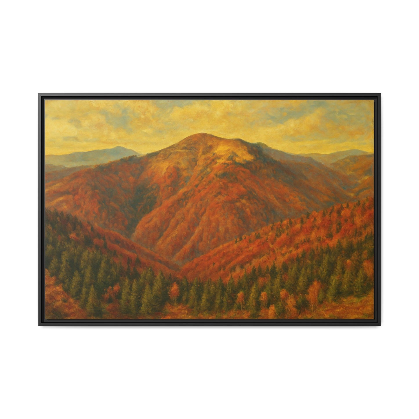 Autumn Landscape Wall Art, Cozy Home Decor, Nature Print, Framed Canvas, Fall Decorations, Gift Idea for Art Lovers - TRV