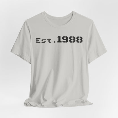 Est. 1988 Unisex Jersey Tee, Vintage Birthday Shirt, Casual Everyday Wear, Gift for Him or Her, Anniversary Celebration Tee