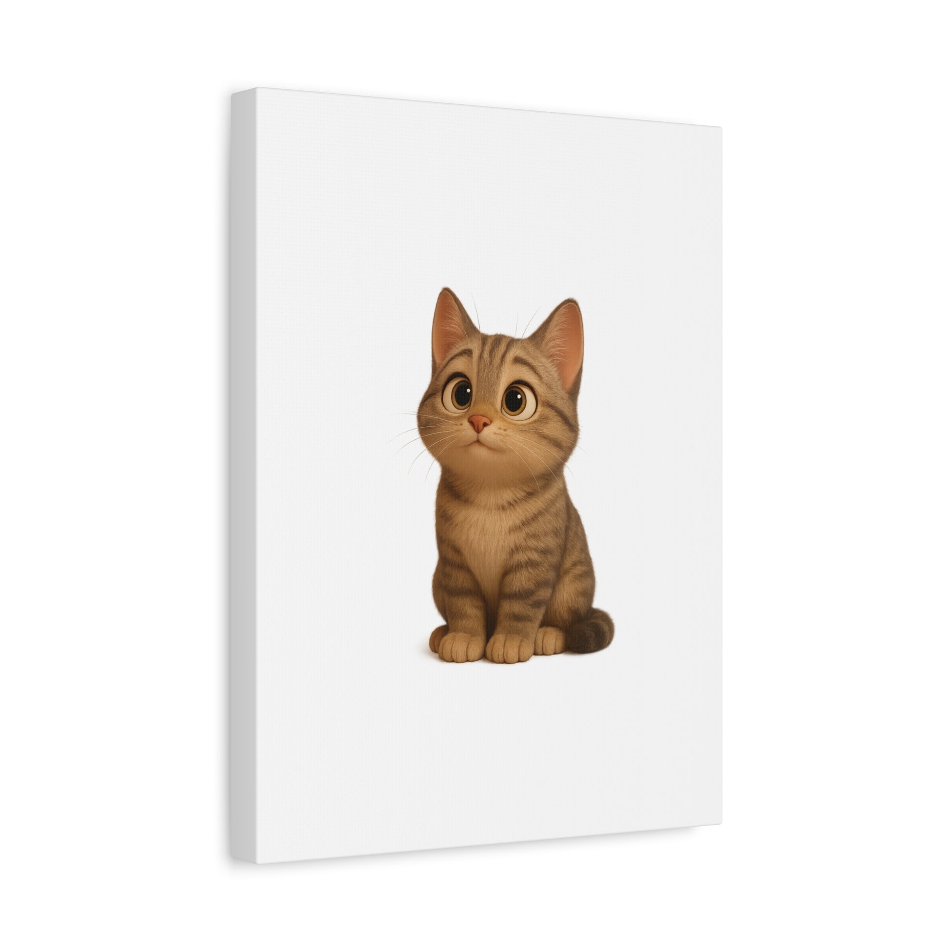 Adorable Cat Canvas Art, Cute Cat Wall Decor, Pet Lover Gift, Nursery Wall Art, Animal Print, Modern Home Decor - TRV