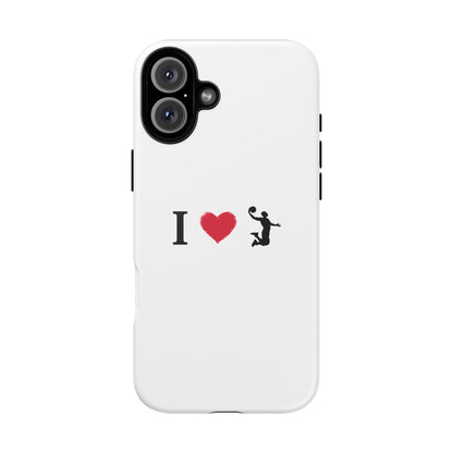 I Love Basketball Phone Case, Sporty Cell Cover, Basketball Gift for Players, Tough Cases, Love for Sports Accessories - TRV