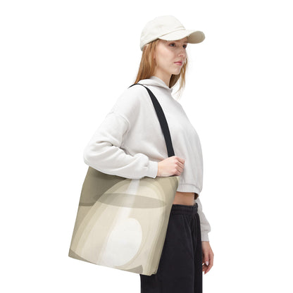 Neutral Abstract Light Beam Tote Bag | Minimalist Geometric Pattern