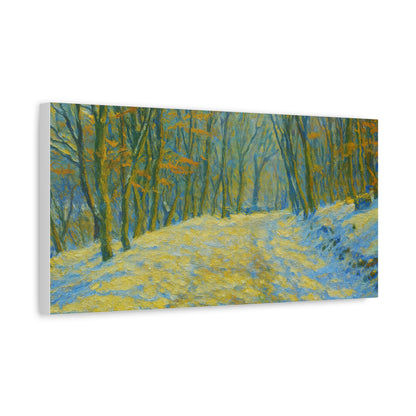 Wall Art Print, Winter Landscape Canvas Home Decor, Gift for Nature Lovers, Seasonal Artwork, Cozy Housewarming Decoration - TRV