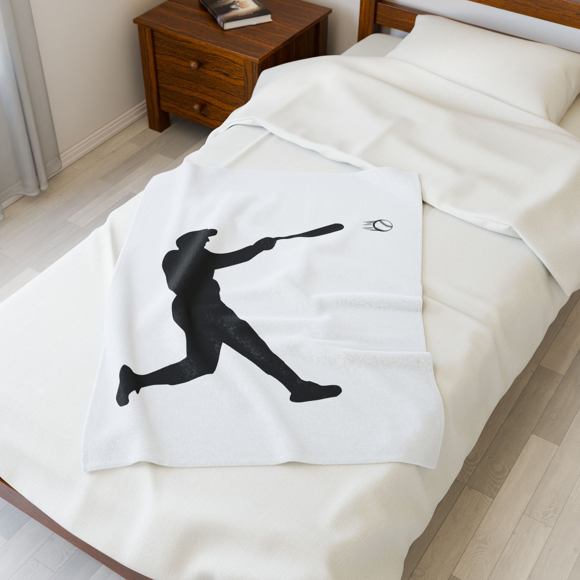 Baseball Velveteen Plush Blanket, Cozy Sports Throw, Soft Blanket for Fans, Great Gift for Baseball Lovers, Home Decor - TRV