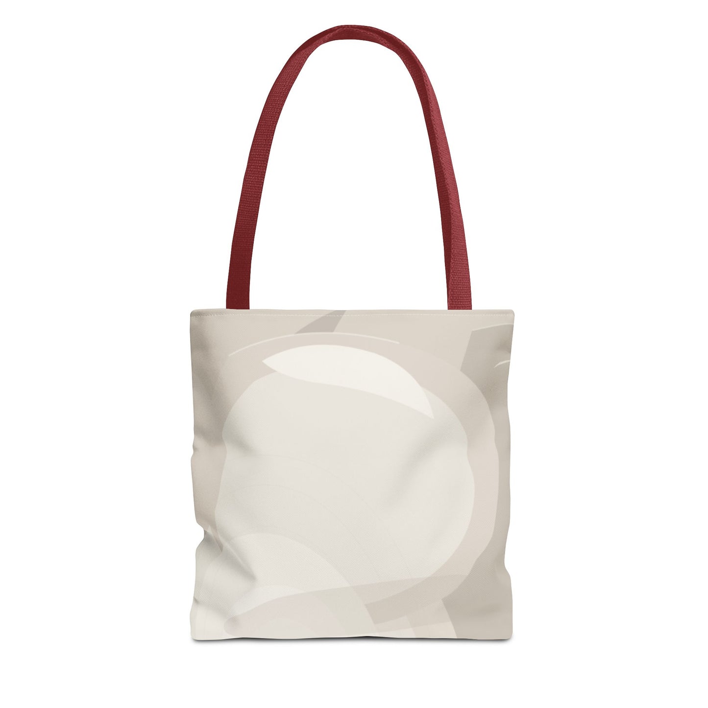 Neutral Abstract Circle Pattern Tote Bag | Minimal Beige AOP Canvas