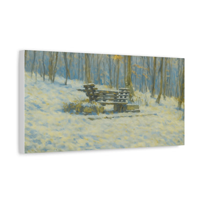 Winter Serenity Canvas Wall Art, Cozy Living Room Decor, Nature Landscape Print, Gift for Art Lovers, Home Decor, Seasonal Artwork - TRV