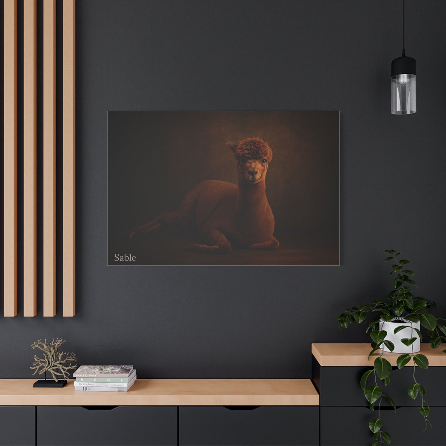 Alpaca Portrait Matte Canvas - TRV