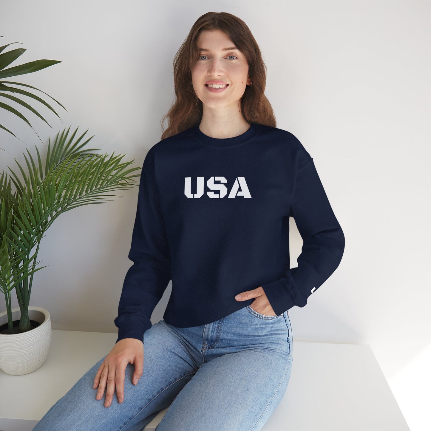 Cozy USA Unisex Crewneck Sweatshirt | Perfect Layering Piece for Every Season | Great Gift for Him/Her | Trendy Style for Casual Outings