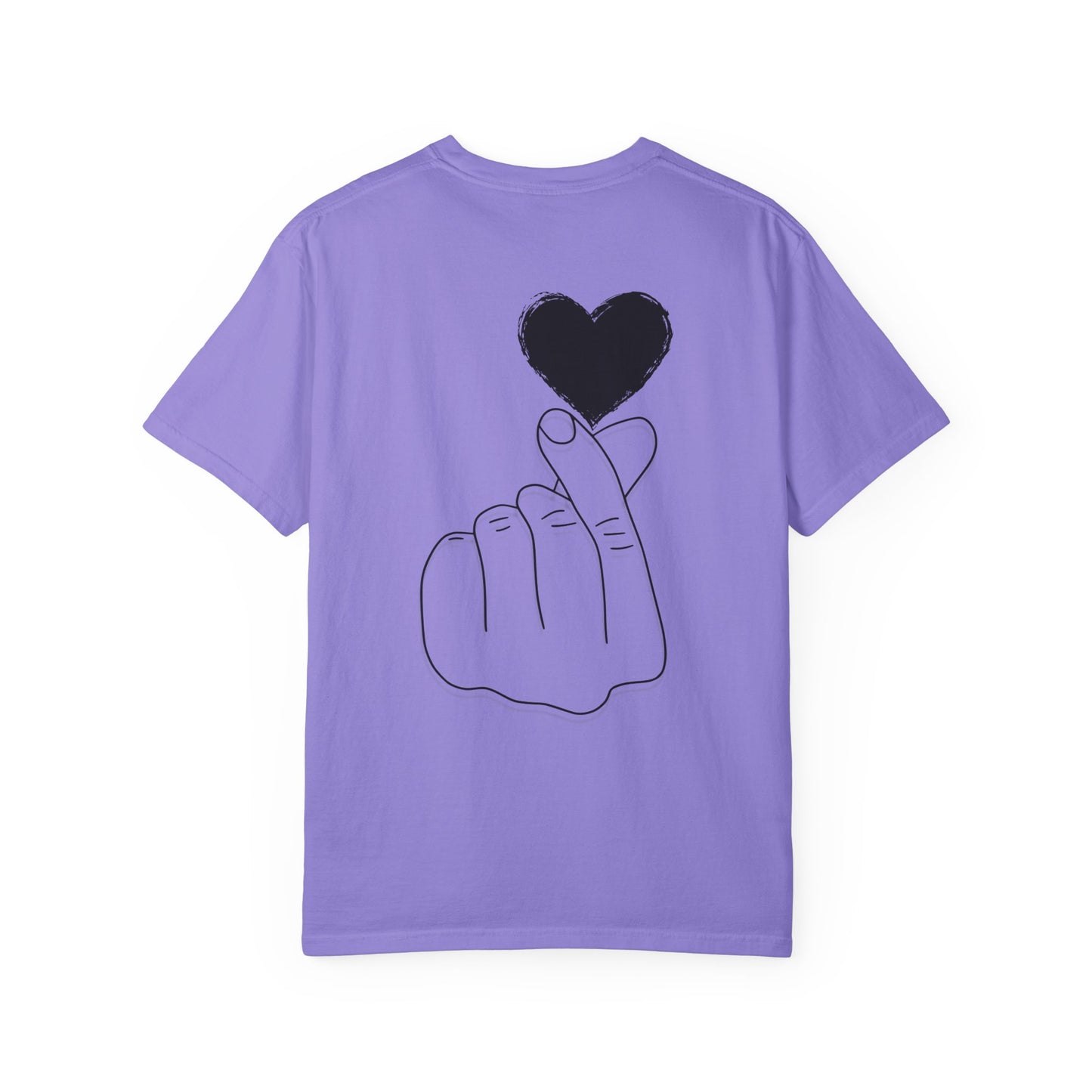 Unisex Garment-Dyed T-Shirt with Heart Design | Casual Trendy Wear for All Occasions