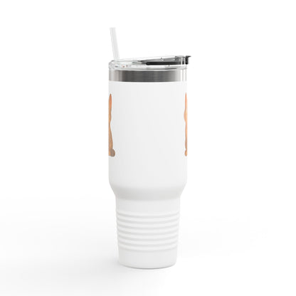 Cute Cat Insulated Travel Mug, Perfect for Pet Lovers, 40oz Coffee Cup, Travel Tumbler, Gift for Cat Lovers, Customizable Mug - TRV