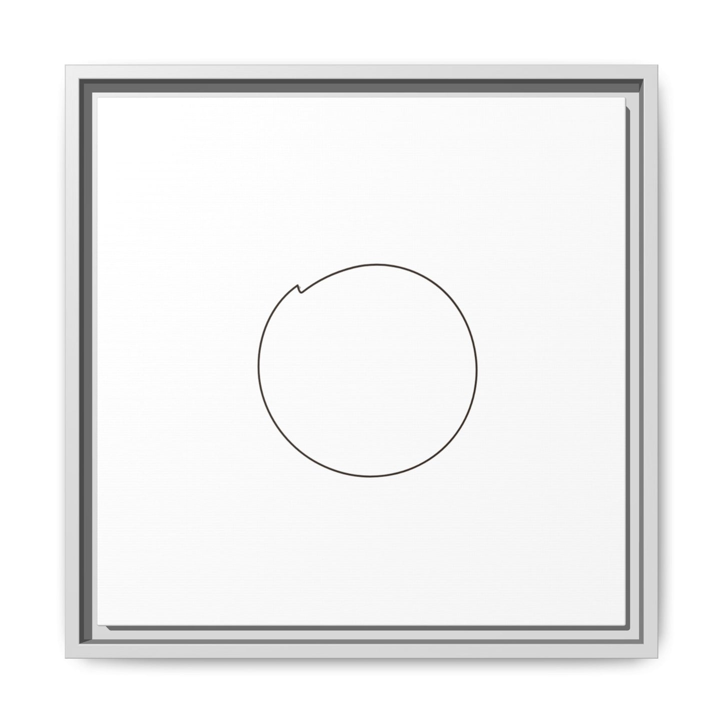 Minimal Circle Line Matte Canvas Framed | Modern Abstract Wall Art