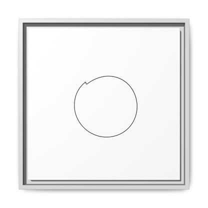 Minimal Circle Line Matte Canvas Framed | Modern Abstract Wall Art