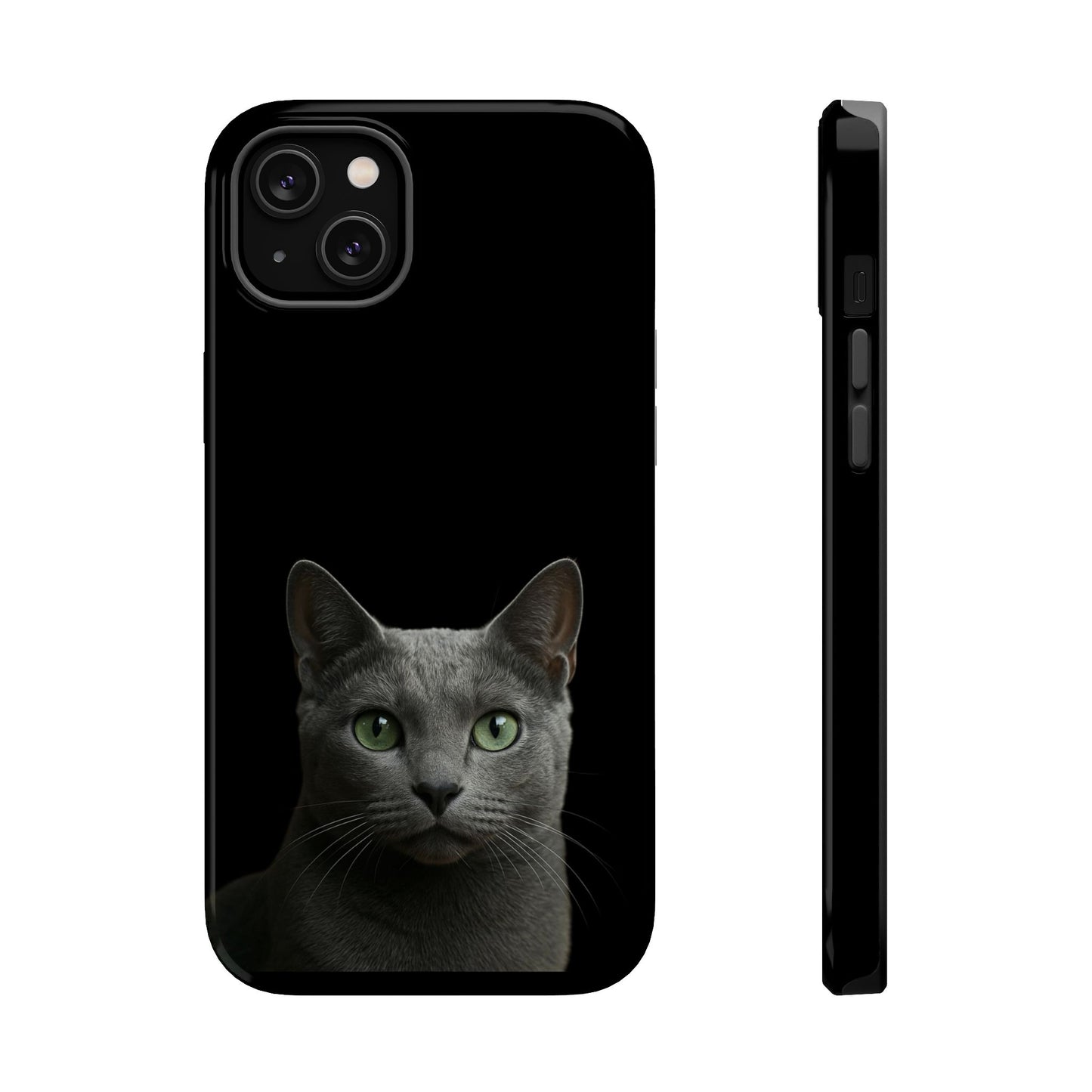 Russian Blue Cat Phone Case — Magnetic Impact-Resistant iPhone Cover