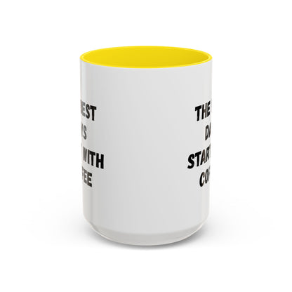 Inspirational Coffee Mug - The Best Days Start With Coffee - Gift for Coffee Lovers, Office Decor, Kitchenware, Birthday Gift, Motivational