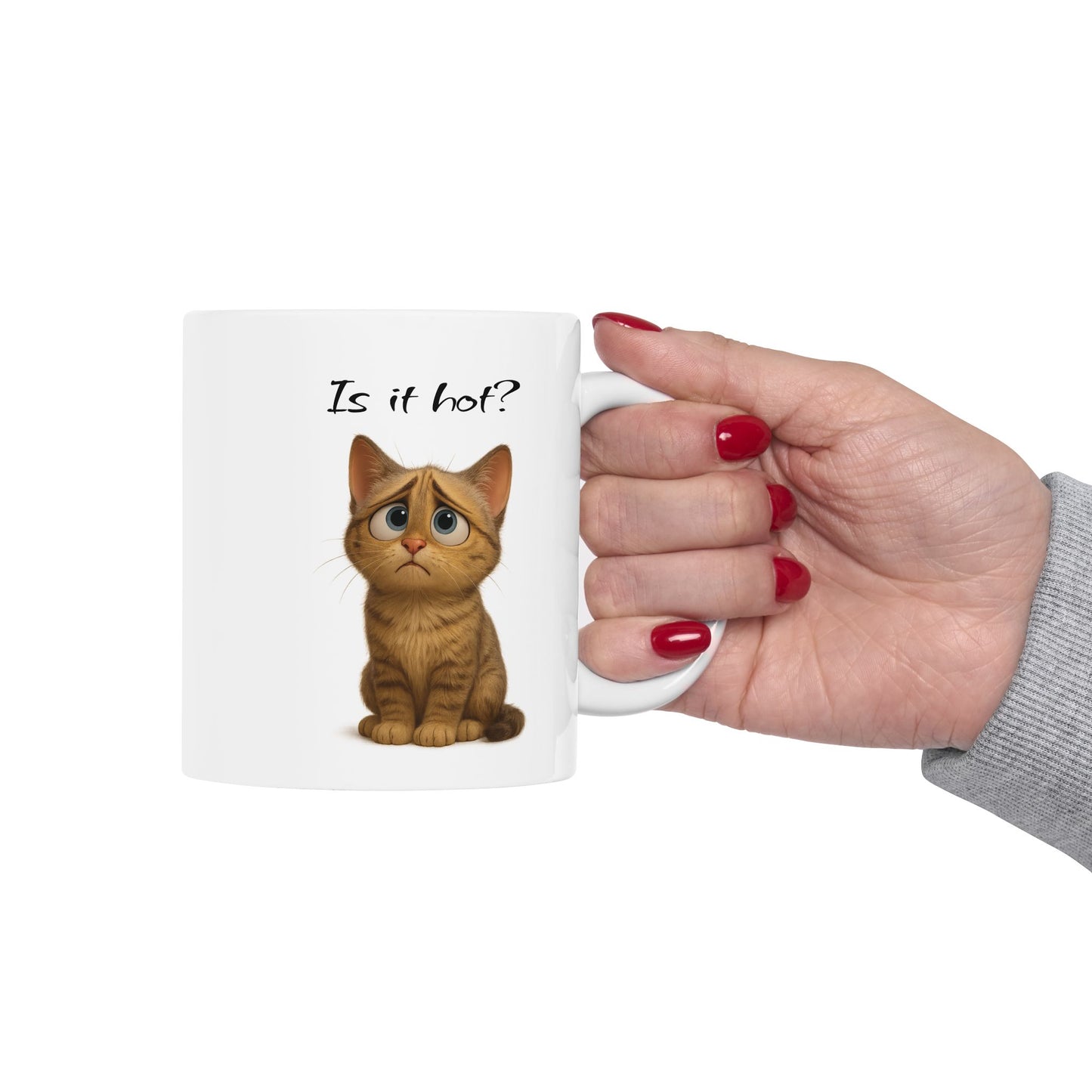 Cute Cat Ceramic Mug, Coffee Cup for Cat Lovers, Fun Gift for Pet Owners, Whimsical Kitchen Decor, Funny Cat Mug
