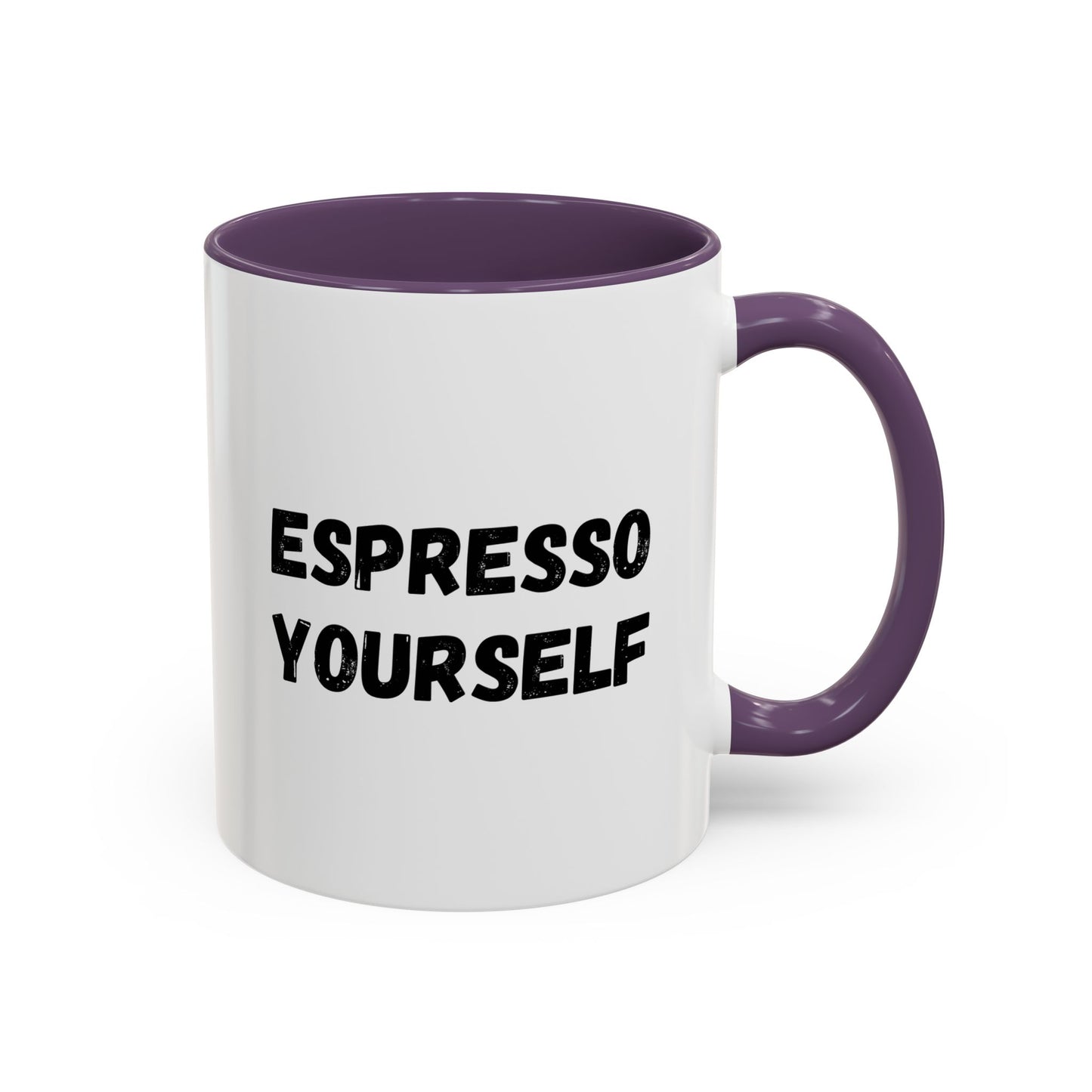 Espresso Yourself Coffee Mug - Fun Black Accented Mug for Coffee Lovers, Great Gift for Birthdays, Christmas, and Housewarming