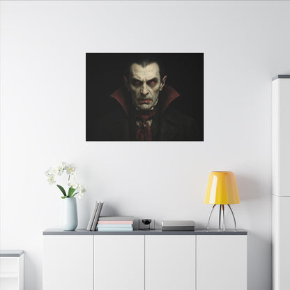 Vampire Portrait Canvas Wall Art – Gothic Dracula Print on Canvas
