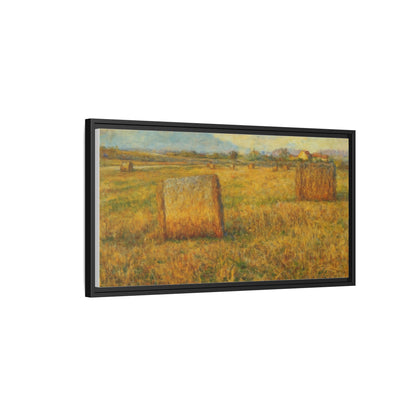 Framed Matte Canvas Wall Art - Rustic Farm Landscape, Country Decor, Home Gallery, Gift for Nature Lovers, Housewarming Decor - TRV