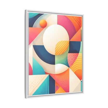Colorful Geometric Abstract Art Matte Canvas Framed
