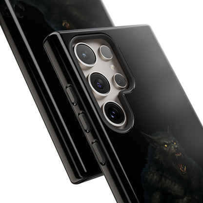 Werewolf Phone Case, Tough Cases, Black Panther Design, Gift for Animal Lovers, Phone Accessories, Fierce Phone Protection - TRV