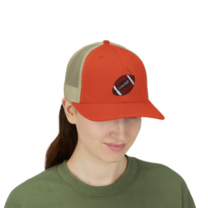 Football Love Snapback Trucker Cap, Sports Hat, Gift for Sports Fans, Casual Wear, Outdoor Activities - TRV