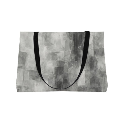 Chic Abstract Weekender Tote Bag - Stylish Travel Accessory, Beach Bag, Weekend Getaway Bag, Large Handbag, Gray Tote for Women - TRV