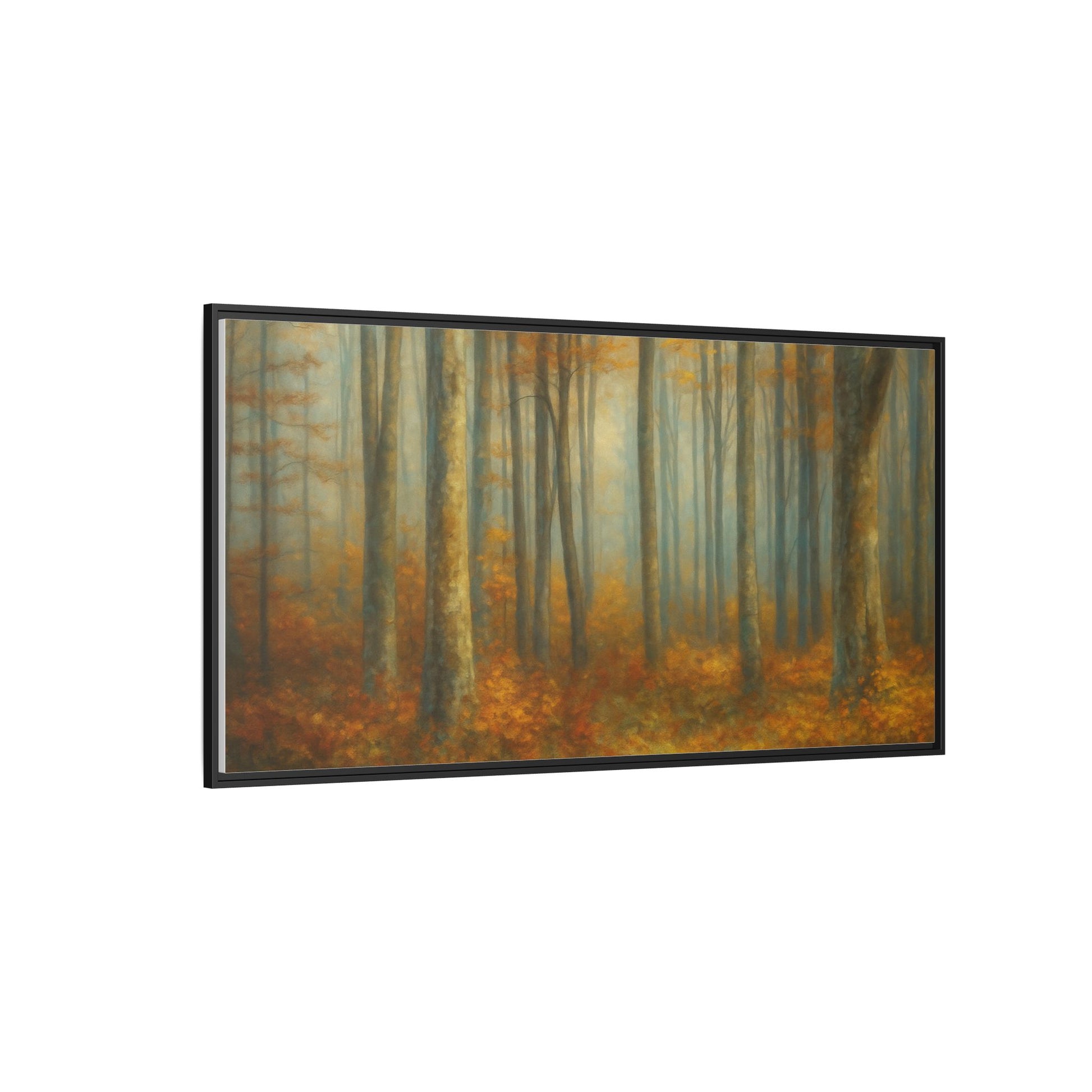 Autumn Forest Canvas Art, Framed Wall Decor, Rustic Home Decor, Nature Artwork, Gift for Nature Lovers - TRV