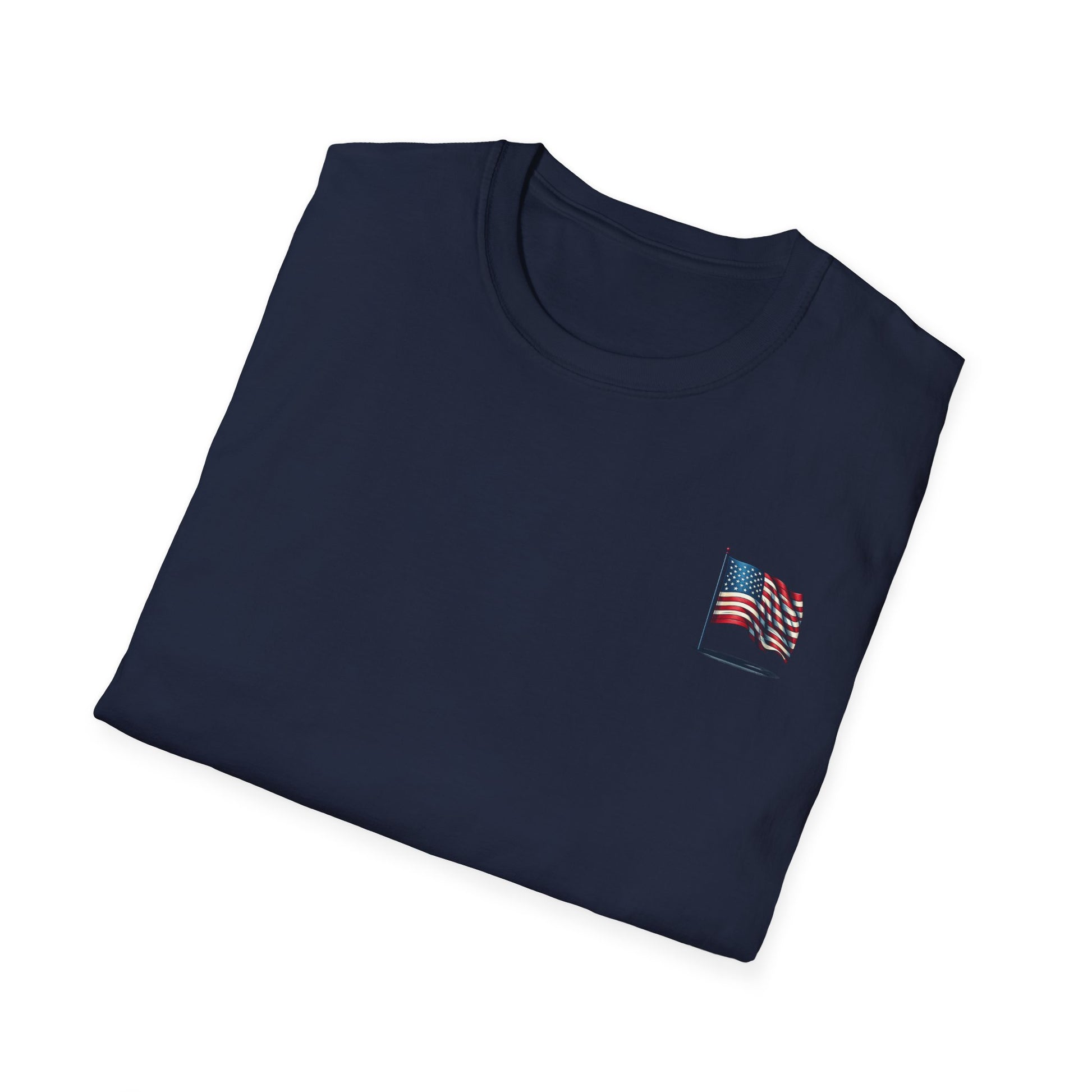 Patriotic Unisex Softstyle T-Shirt, American Flag Tee, USA Pride Shirt, Perfect for Independence Day, Casual Wear - TRV