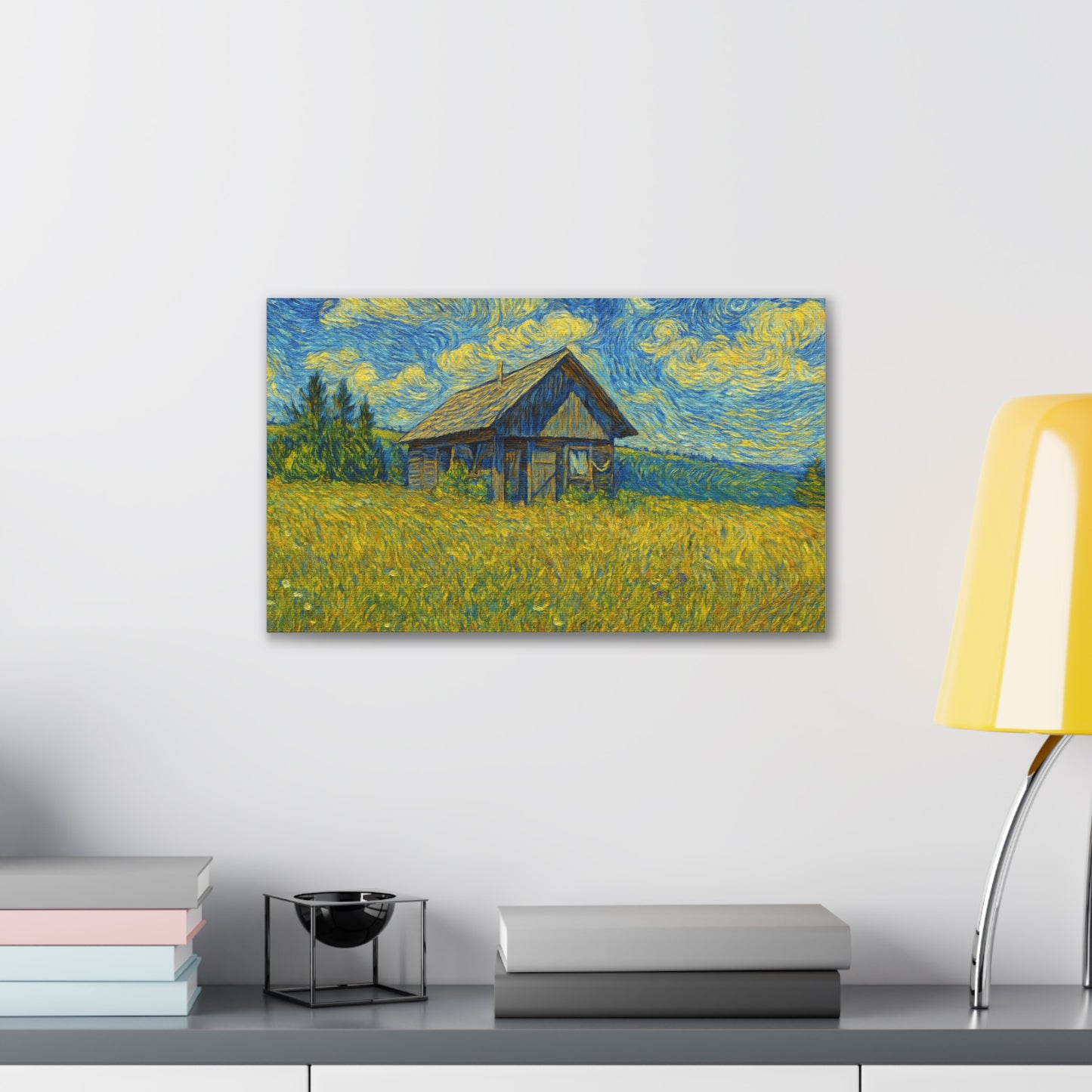 Starry Field Barn Canvas Print