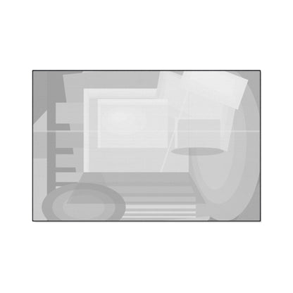 Abstract heavy duty floor mat by Printify, featuring bold geometric patterns, ideal for durable home decor.