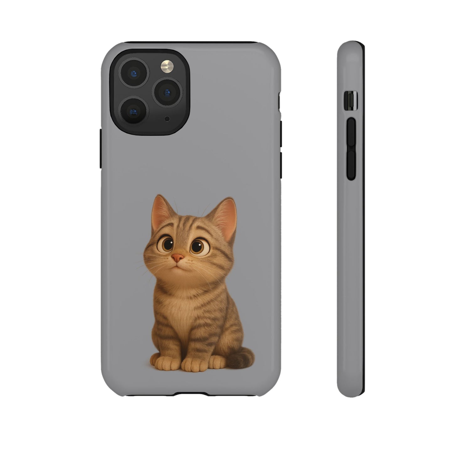 Cute Cat Phone Case, Kawaii Pet Accessory, Gift for Cat Lovers, Animal Phone Cover for Kids, Unique Kitty Design, Birthdays, Holidays - TRV