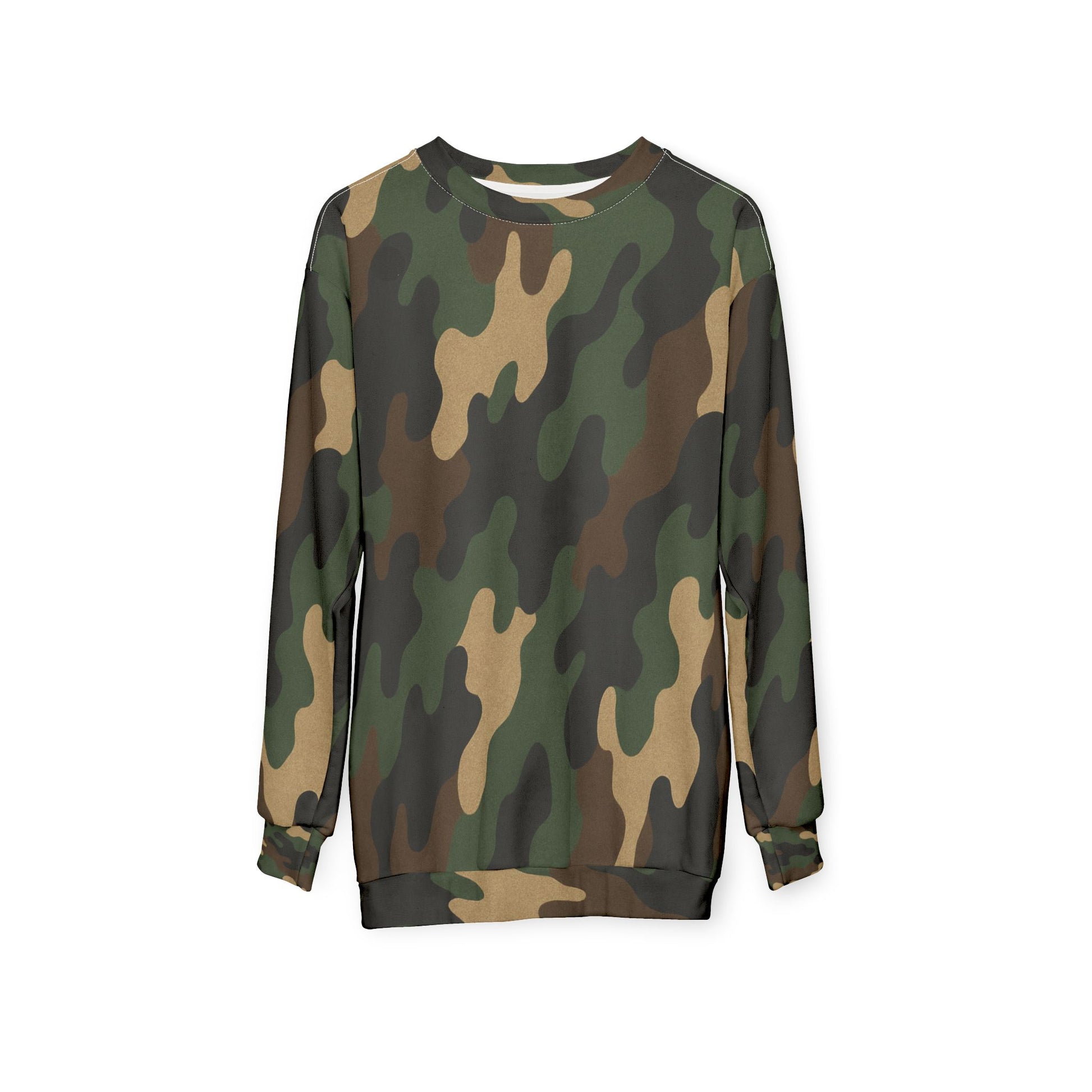 Stylish Camo Unisex Sweatshirt, Cozy Sweatshirt, Trendy Apparel for Outdoor Lovers, Perfect Gift for Adventurers, Versatile Casual Wear - TRV