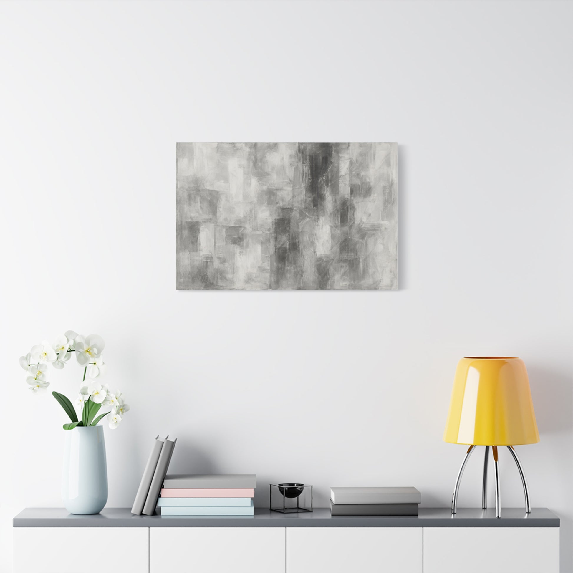 Abstract Grey Canvas Wall Art, Modern Home Decor, Minimalist Artwork, Living Room Accent, Contemporary Art Piece - TRV