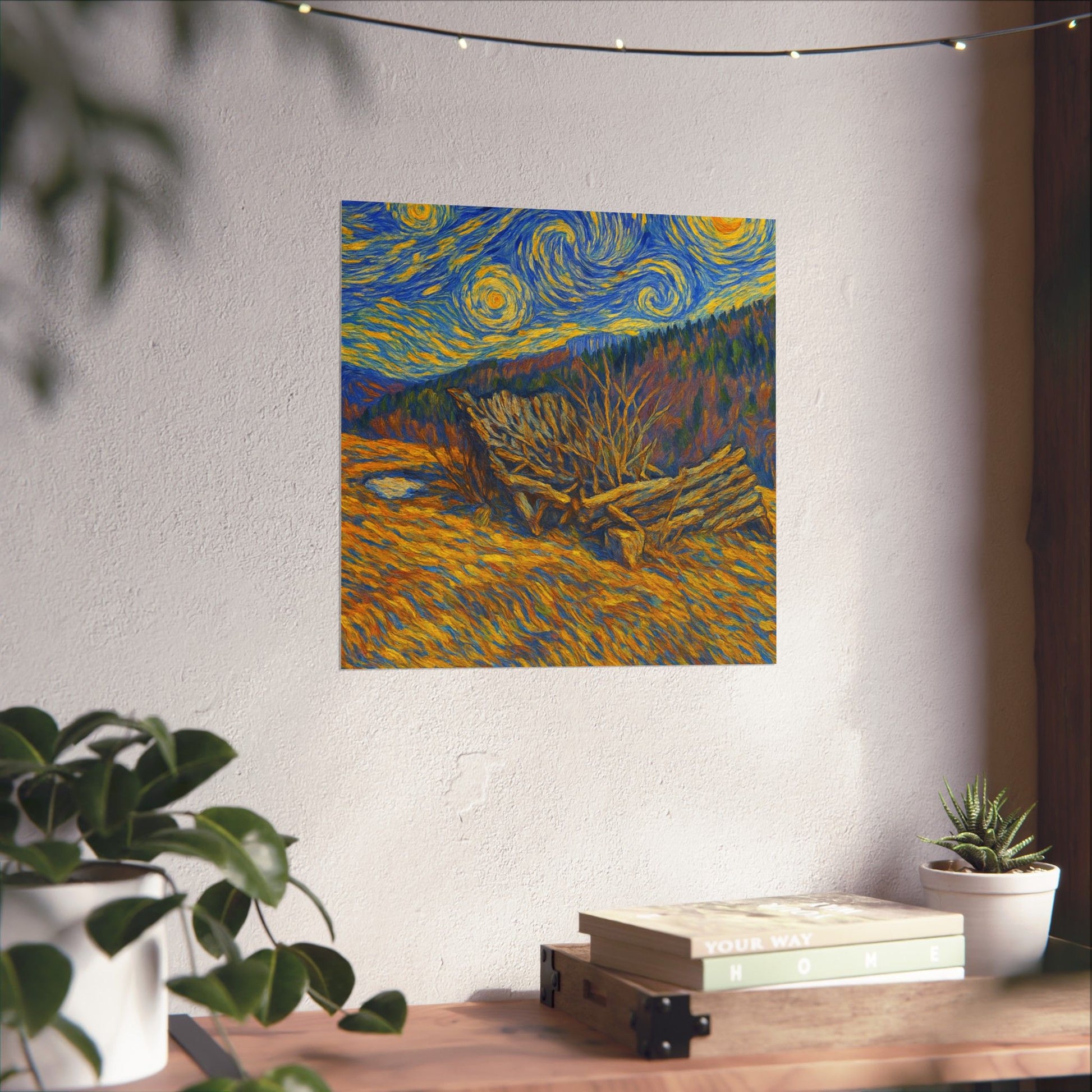 Matte Vertical Posters of Starry Night - Art Print for Home Decor, Wall Art, Gift for Art Lovers, Bacground for Celebrations - TRV