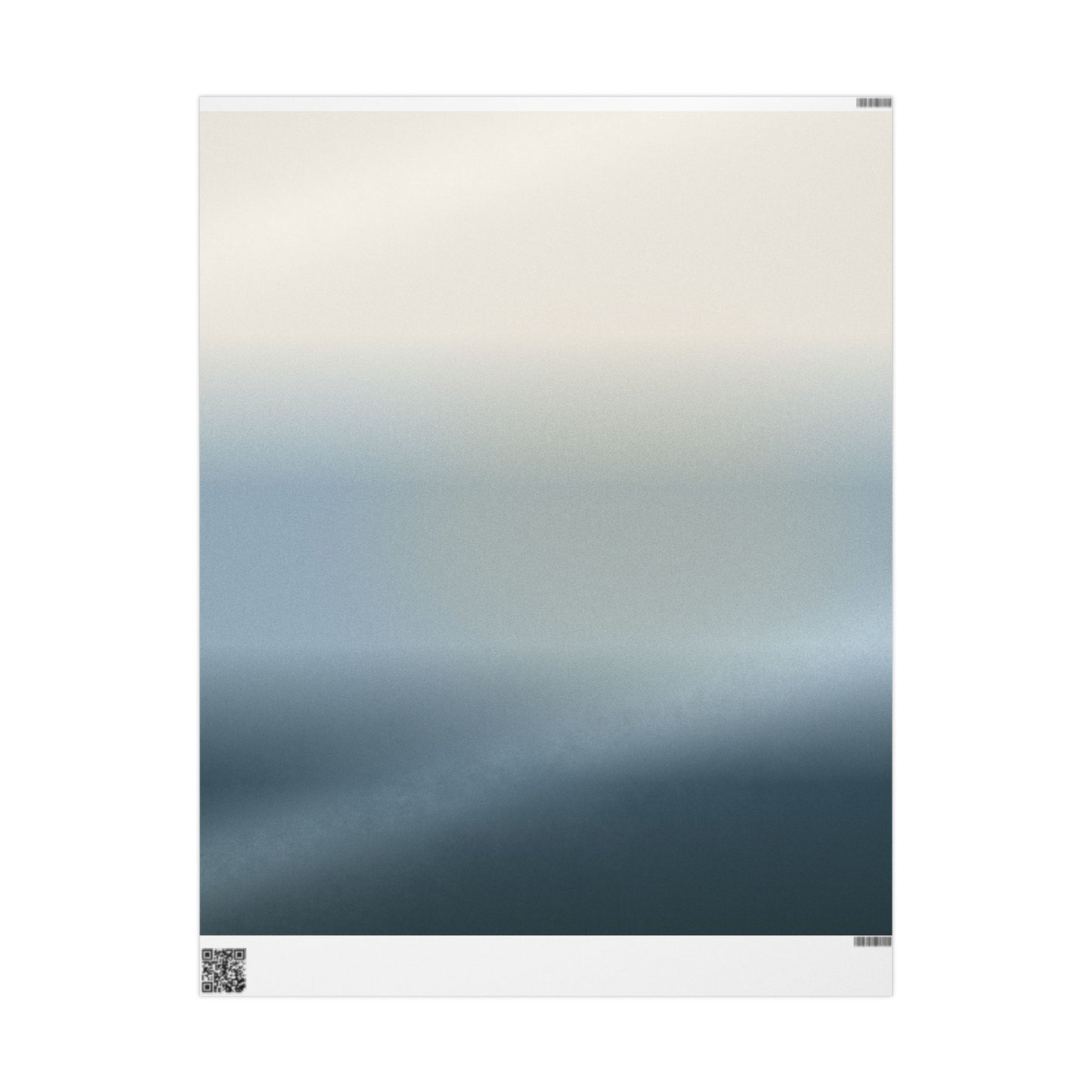 Gradient Ombre Wrapping Paper Roll — Coastal Blue to Cream Gift Wrap